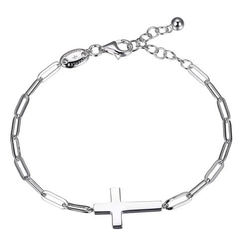 Charles Garnier Divine Paperclip Cross Bracelet