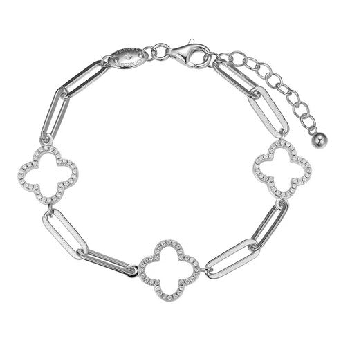 Charles Garnier Enchanted Clover Paperclip Bracelet