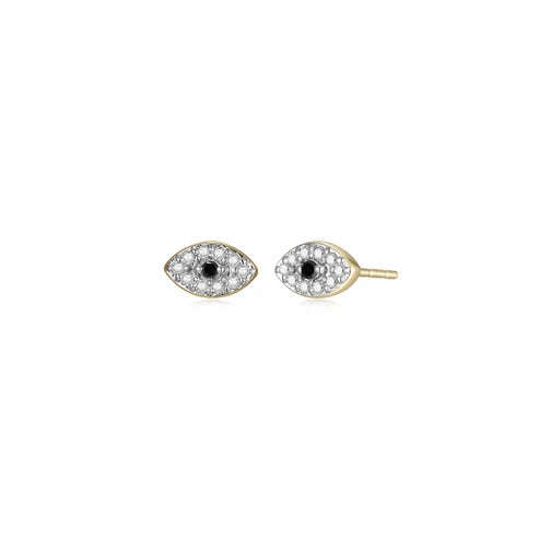 Charles Garnier Eye Earring 14k Yellow Gold Diamond