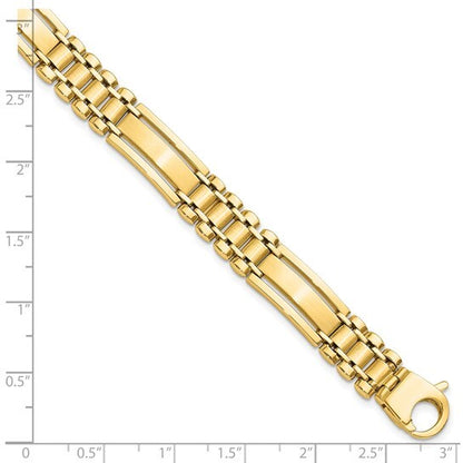 14k Satin 8.5in Men's Link Bracelet