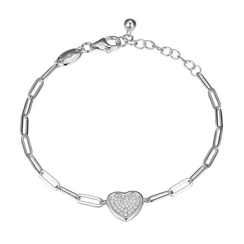 Charles Garnier Love Links CZ Heart Bracelet