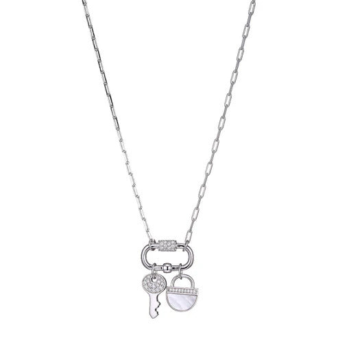 Charles Garnier Mother of Pearl Key Necklace