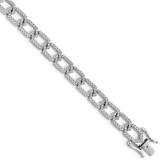 14K White Gold Lab Grown Diamond VS/SI Bracelet