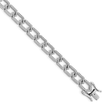 14K White Gold Lab Grown Diamond VS/SI Bracelet