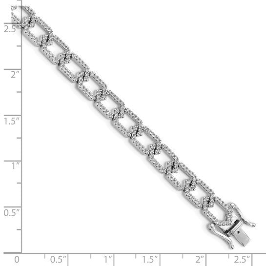 14K White Gold Lab Grown Diamond VS/SI Bracelet