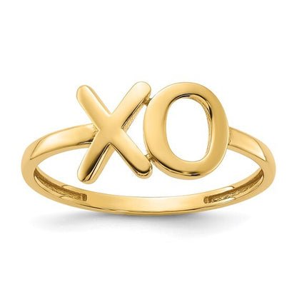 14k Gold X-O Ring