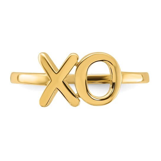 14k Gold X-O Ring