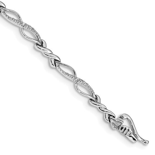 14k White Gold Diamond Bracelet