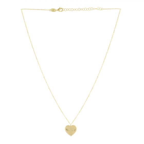 Phillip Gavriel Popcorn Radiating Heart Necklace