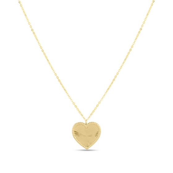 Phillip Gavriel Popcorn Radiating Heart Necklace