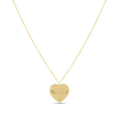 Phillip Gavriel Popcorn Radiating Heart Necklace