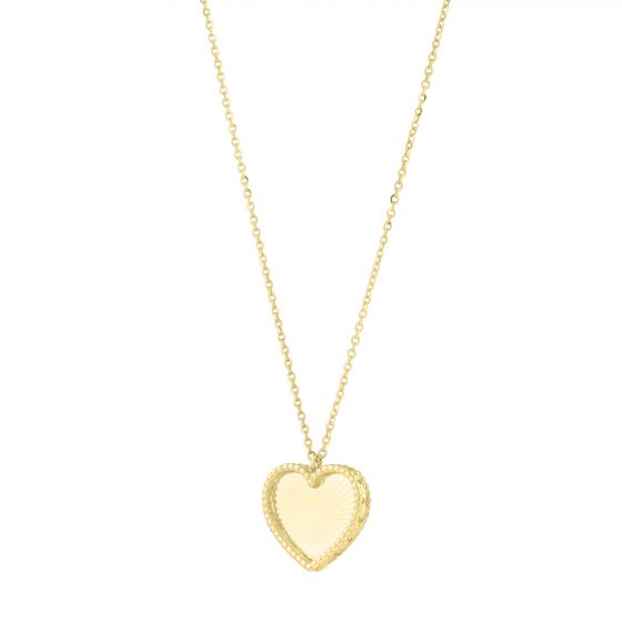 Phillip Gavriel Popcorn Radiating Heart Necklace