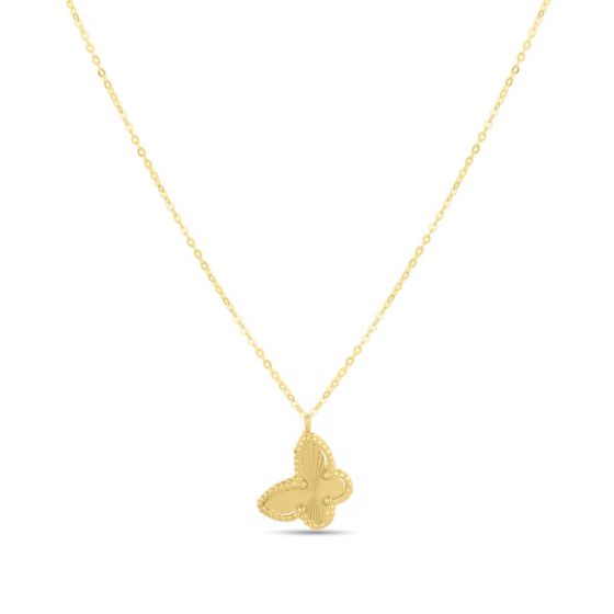 Phillip Gavriel Popcorn Butterfly Necklace