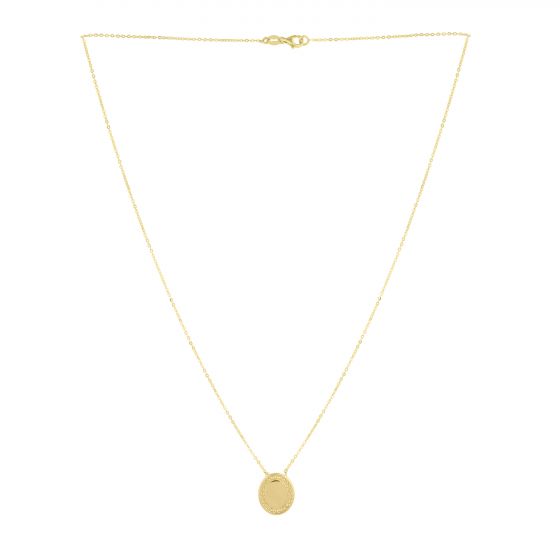 Phillip Gavriel Gold Beaded Oval Necklace