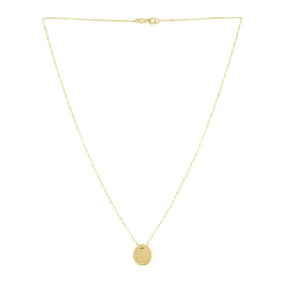 Phillip Gavriel Gold Beaded Oval Necklace