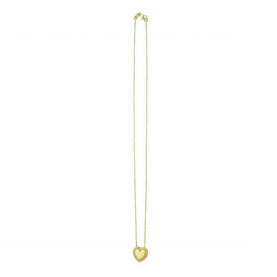 Phillip Gavriel Gold Beaded Heart Necklace