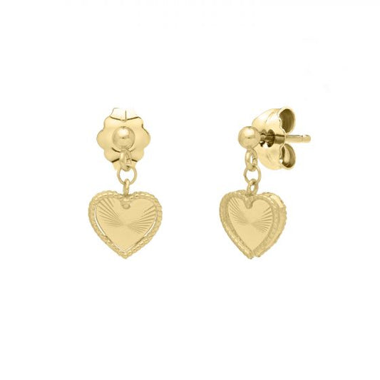 Phillip Gavriel Popcorn Petite Heart Dangle Earrings