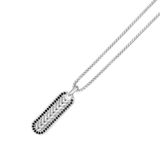 Phillip Gavriel Woven Tag Necklace