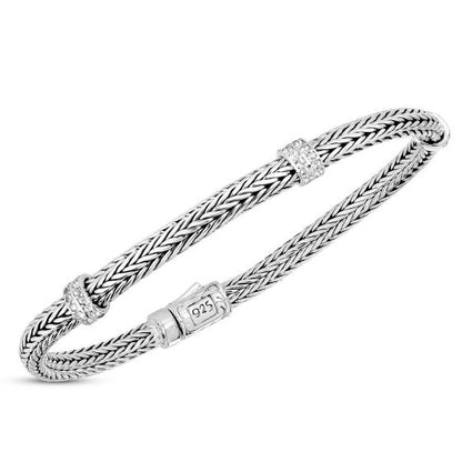 Phillip Gavriel White Topaz Mini Woven Bracelet