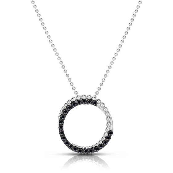 Phillip Gavriel Black Sapphire Popcorn silver Pendant