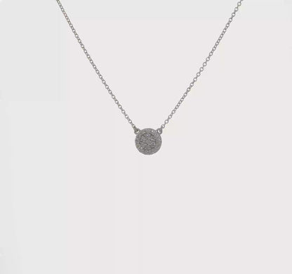 14k White Gold Diamond Necklace