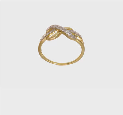 14k Diamond Infinity Symbol Ring