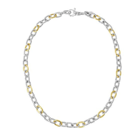 Phillip Gavriel Silver & 18K Gold San Zeno Italian Cable Chain