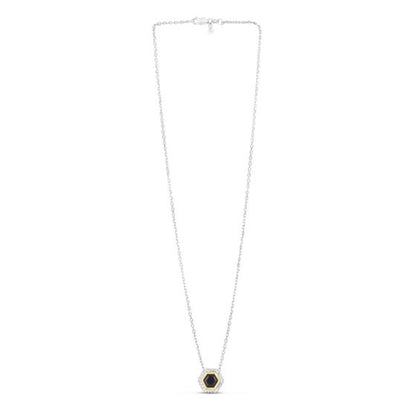 Phillip Gavriel Onyx Popcorn Hexagon Necklace