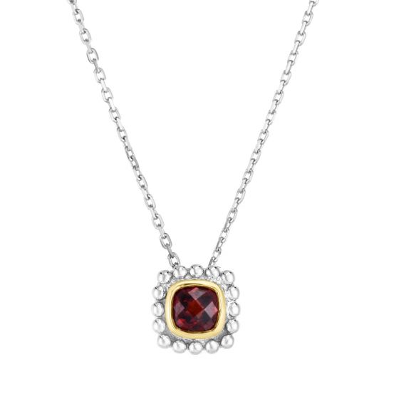 Phillip Gavriel Garnet Popcorn silver & 18k gold Pendant