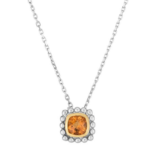 Phillip Gavriel Citrine Popcorn silver & 18k gold Pendant