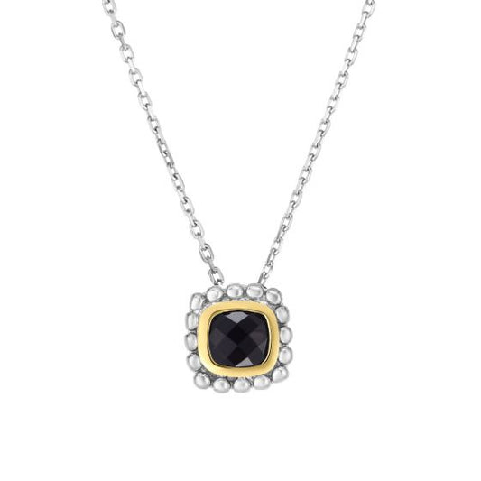 Phillip Gavriel Black Onyx Popcorn silver & 18k gold Pendant