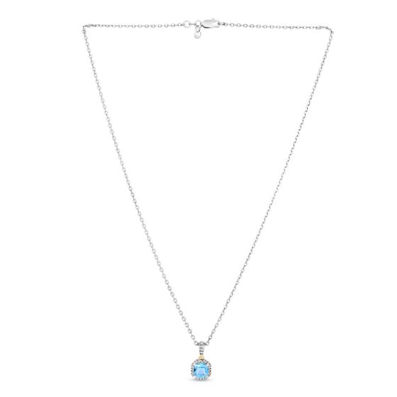 Phillip Gavriel Blue Topaz Drop Popcorn Pendant