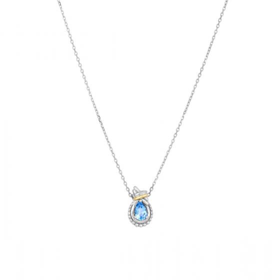 Phillip Gavriel Popcorn Love Knot Topaz Necklace