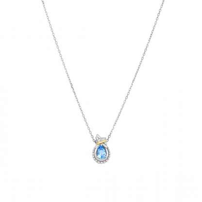 Phillip Gavriel Popcorn Love Knot Topaz Necklace