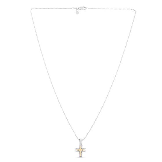 Phillip Gavriel Popcorn Cross Pendant