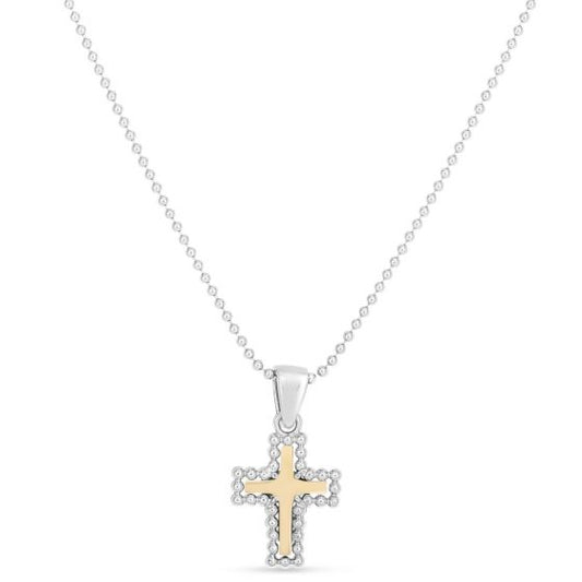 Phillip Gavriel Popcorn Cross Pendant