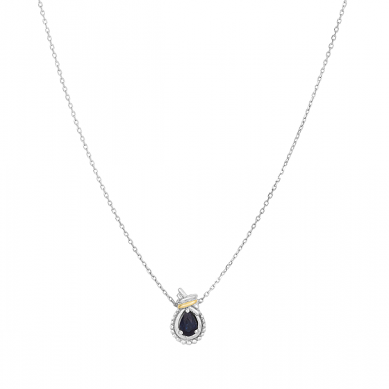 Phillip Gavriel Popcorn Love Knot Sapphire Necklace