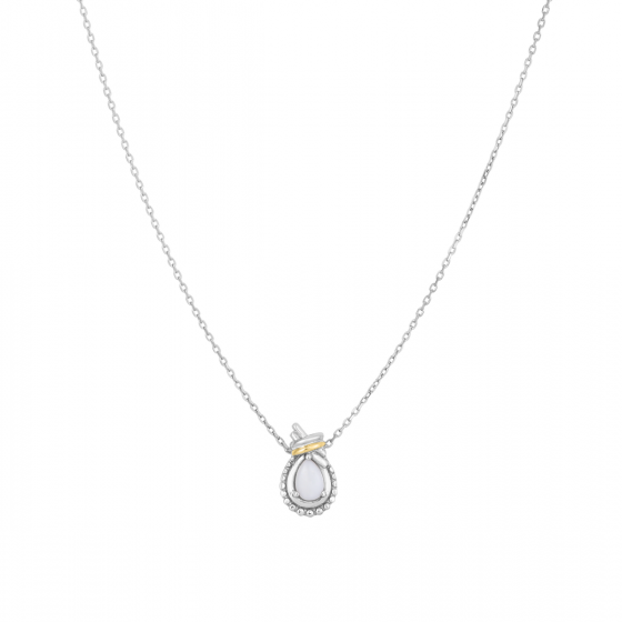 Phillip Gavriel Popcorn Love Knot Opal Necklace