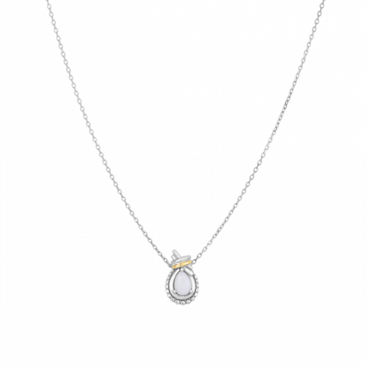 Phillip Gavriel Popcorn Love Knot Opal Necklace