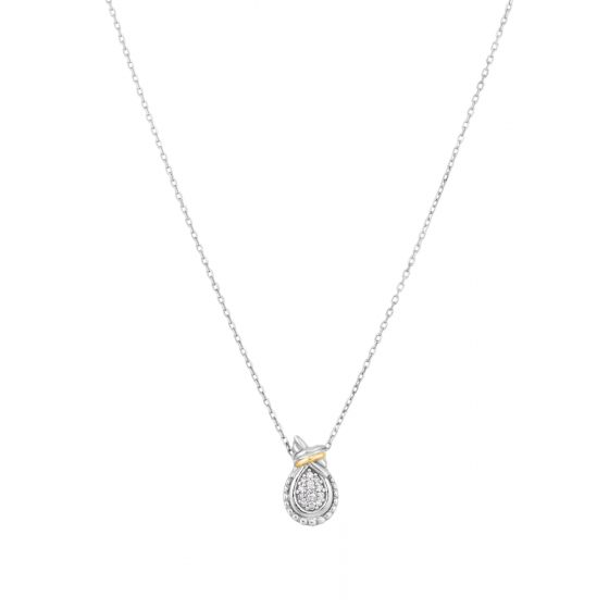 Phillip Gavriel Popcorn Love Knot Diamond Necklace