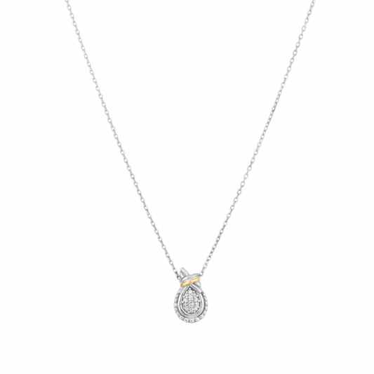 Phillip Gavriel Popcorn Love Knot Diamond Necklace